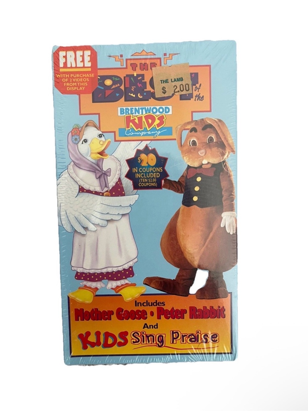 Brentwood Kids Sing Praise VHS - Blue Cover with Mother Goose & Peter Rabbit